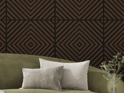 Mexen Linea 03 Akustische Wandverkleidung 60 x 60 cm (4 Stück), Filz 9 mm, technisches Furnier, Mocca-Eiche - S110-60607-03-045