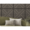Mexen Linea 05 Akustik-Wandpaneel 60 x 60 cm (4 Stück), Filz 9 mm, technisches Furnier, Graue Eiche - S110-60607-05-043