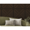 Mexen Linea 05 Akustik-Wandpaneel 60 x 60 cm (4Stk.), Filz 9 mm, Technofurnier, Eiche Mocca - S110-60607-05-045