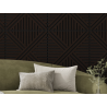 Mexen Linea 05 akustisches Wandpaneel 60 x 60 cm (4 Stk.), Filz 9 mm, technisches Furnier, Schwarze Eiche - S110-60607-05-046