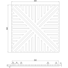 Mexen Linea 05 akustisches Wandpaneel 60 x 60 cm (4 Stk.), Filz 9 mm, technisches Furnier, Schwarze Eiche - S110-60607-05-046