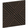 Mexen Linea 06 Akustik-Wandpaneel 60 x 60 cm (4 Stück), Filz 9 mm, technisches Furnier, Mocca-Eiche - S110-60607-06-045