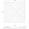 Mexen Linea 06 Akustische Wandplatte 60 x 60 cm (4 Stk.), Filz 9 mm, Technisches Furnier, Schwarze Eiche - S110-60607-06-046