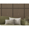 Mexen Linea 01 Akustik-Wandpaneel 60 x 60 cm (4 Stk.), Filz 9 mm, Technisches Furnier, Helle Walnuss - S110-60607-01-047