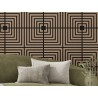 Mexen Linea 02 akustisches Wandpaneel 60 x 60 cm (4 Stk.), Filz 9 mm, technisches Furnier, Helles Nussbaumholz