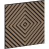 Mexen Linea 03 Akustikwandpaneel 60 x 60 cm (4 Stk.), Filz 9 mm, technisches Furnier, Helles Nussbaum - S110-60607-03-047