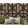 Mexen Linea 05 Akustisches Wandpaneel 60 x 60 cm (4 Stück), Filz 9 mm, technisches Furnier, Hellwalnuss - S110-60607-05-047