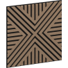Mexen Linea 06 Akustik-Wandpaneel 60 x 60 cm (4 Stk.), Filz 9 mm, technisches Furnier, Helles Nussbaumholz - S110-60607-06-047