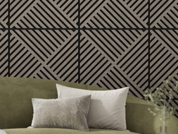 Mexen Linea 08 Akustik-Wandpaneel 60 x 60 cm (4 Stk.), Filz 9 mm, technisches Furnier, Graue Eiche - S110-60607-08-043