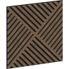 Mexen Linea 08 Akustische Wandplatte 60 x 60 cm (4 Stk.), Filz 9 mm, Technisches Furnier, Dunkle Walnuss - S110-60607-08-044