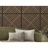 Mexen Linea 08 Akustische Wandplatte 60 x 60 cm (4 Stk.), Filz 9 mm, Technisches Furnier, Dunkle Walnuss - S110-60607-08-044
