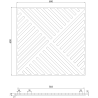 Mexen Linea 08 Akustik-Wandpaneel 60 x 60 cm (4 Stk.), Filz 9 mm, technisches Furnier, Mocca Eiche - S110-60607-08-045