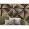 Mexen Linea 08 Akustik-Wandpaneel 60 x 60 cm (4 Stk.), Filz 9 mm, technisches Furnier, Hell Nussbaum - S110-60607-08-047
