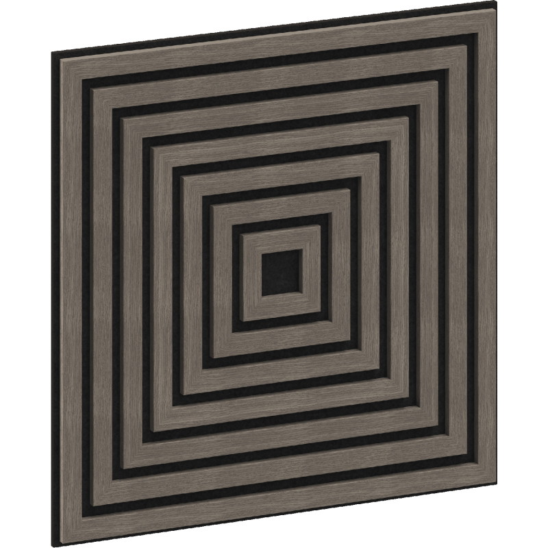 Mexen Linea 13 Akustik-Wandpaneel 60 x 60 cm (4 Stück), Filz 9 mm, technisches Furnier, Graue Eiche - S110-60607-13-043
