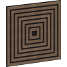 Mexen Linea 13 Akustik-Wandpaneel 60 x 60 cm (4 Stück), Filz 9 mm, technisches Furnier, Dunkle Walnuss - S110-60607-13-044