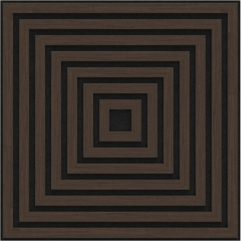 Mexen Linea 13 Akustik-Wandpaneel 60 x 60 cm (4 Stück), Filz 9 mm, technisches Furnier, Mocca Eiche - S110-60607-13-045