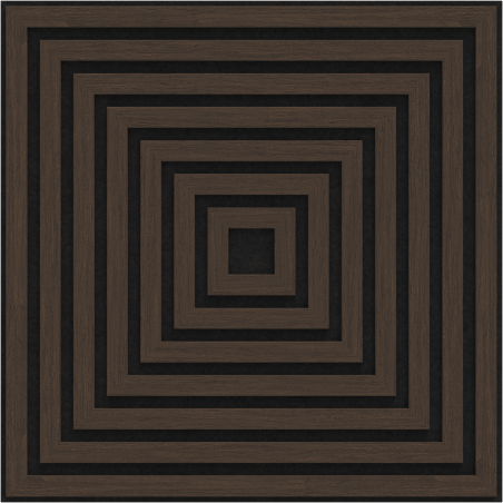 Mexen Linea 13 Akustik-Wandpaneel 60 x 60 cm (4 Stück), Filz 9 mm, technisches Furnier, Mocca Eiche - S110-60607-13-045