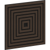 Mexen Linea 13 Akustik-Wandpaneel 60 x 60 cm (4 Stück), Filz 9 mm, technisches Furnier, Mocca Eiche - S110-60607-13-045