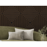 Mexen Linea 13 Akustik-Wandpaneel 60 x 60 cm (4 Stück), Filz 9 mm, technisches Furnier, Mocca Eiche - S110-60607-13-045