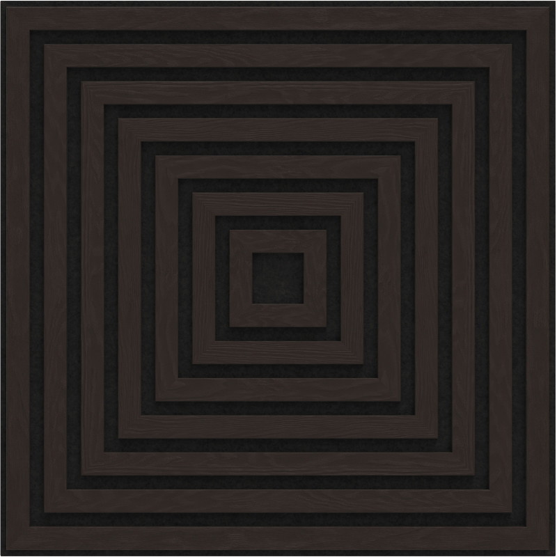 Mexen Linea 13 Akustik-Wandpaneel 60 x 60 cm (4 Stk.), Filz 9 mm, technisches Furnier, Schwarze Eiche - S110-60607-13-046
