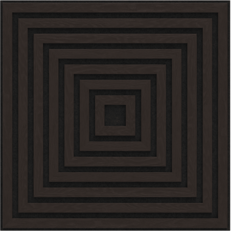 Mexen Linea 13 Akustik-Wandpaneel 60 x 60 cm (4 Stk.), Filz 9 mm, technisches Furnier, Schwarze Eiche - S110-60607-13-046