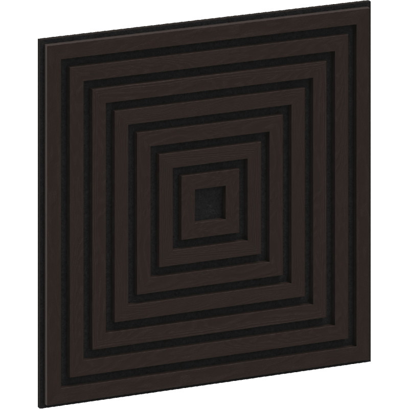 Mexen Linea 13 Akustik-Wandpaneel 60 x 60 cm (4 Stk.), Filz 9 mm, technisches Furnier, Schwarze Eiche - S110-60607-13-046