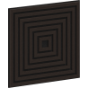 Mexen Linea 13 Akustik-Wandpaneel 60 x 60 cm (4 Stk.), Filz 9 mm, technisches Furnier, Schwarze Eiche - S110-60607-13-046