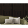Mexen Linea 13 Akustik-Wandpaneel 60 x 60 cm (4 Stk.), Filz 9 mm, technisches Furnier, Schwarze Eiche - S110-60607-13-046