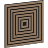 Mexen Linea 13 Akustik-Wandpaneel 60 x 60 cm (4 Stk.), Filz 9 mm, technisches Furnier, Helle Walnuss - S110-60607-13-047
