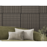 Mexen Linea 15 Akustische Wandpaneele 60 x 60 cm (4 Stk.), Filz 9 mm, Technisches Furnier, Graue Eiche - S110-60607-15-043