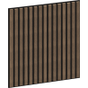 Mexen Linea 15 Akustik-Wandpaneel 60 x 60 cm (4 Stk.), Filz 9 mm, technisches Furnier, Dunkle Walnuss - S110-60607-15-044