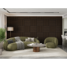 Mexen Linea 15 Akustik-Wandpaneel 60 x 60 cm (4St.), Filz 9 mm, technisches Furnier, Eiche Mocca - S110-60607-15-045