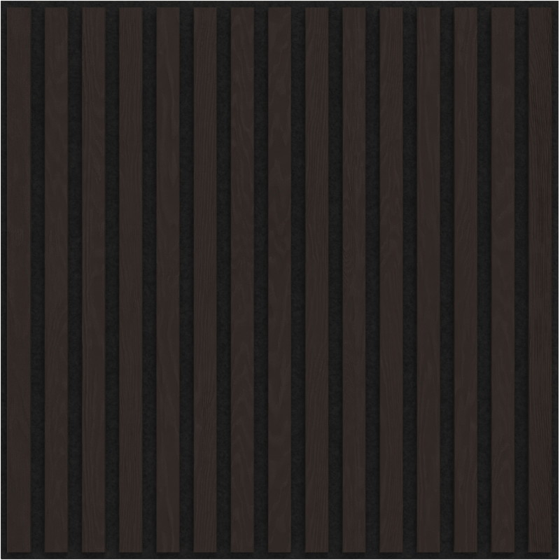Mexen Linea 15 akustisches Wandpaneel 60 x 60 cm (4 Stk.), Filz 9 mm, technisches Furnier, Schwarze Eiche - S110-60607-15-046