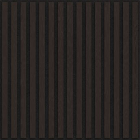 Mexen Linea 15 akustisches Wandpaneel 60 x 60 cm (4 Stk.), Filz 9 mm, technisches Furnier, Schwarze Eiche - S110-60607-15-046