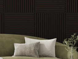 Mexen Linea 15 akustisches Wandpaneel 60 x 60 cm (4 Stk.), Filz 9 mm, technisches Furnier, Schwarze Eiche - S110-60607-15-046
