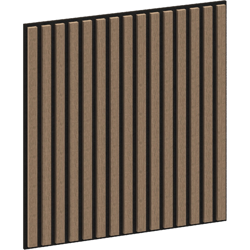 Mexen Linea 15 Akustik-Wandpaneel 60 x 60 cm (4 Stück), Filz 9 mm, technischer Furnier, Helles Nussbaum - S110-60607-15-047