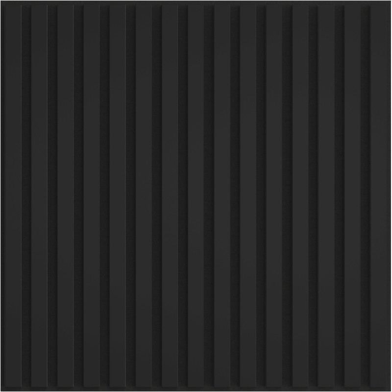 Mexen Linea 15 Akustik-Wandpaneel 60 x 60 cm (4 Stk.), Filz 9 mm, technisches Furnier, Schwarz Matt - S110-60607-15-053