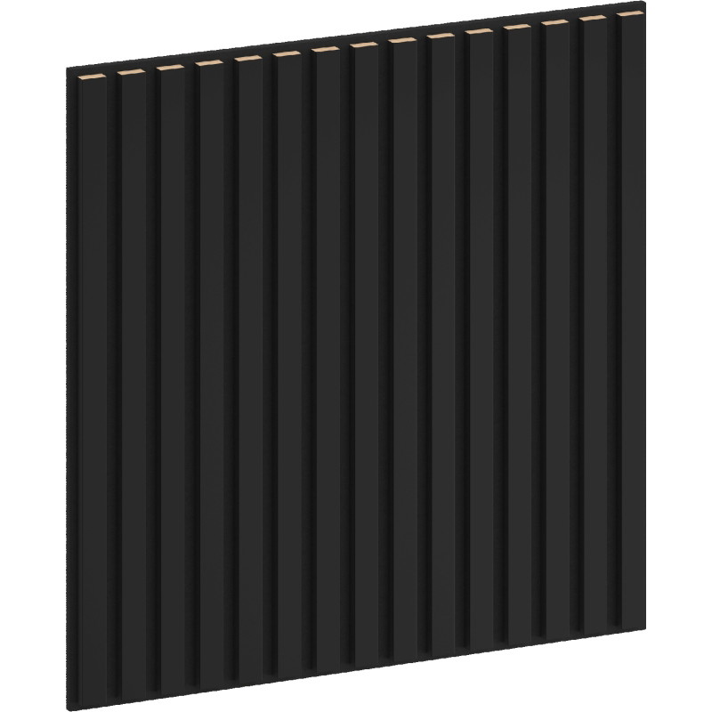 Mexen Linea 15 Akustik-Wandpaneel 60 x 60 cm (4 Stk.), Filz 9 mm, technisches Furnier, Schwarz Matt - S110-60607-15-053