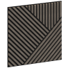 Mexen Linea 25 Akustische Wandplatte 60 x 60 cm (4 Stk.), Filz 9 mm, technisches Furnier, Graue Eiche - S110-60607-25-043
