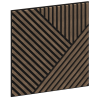 Mexen Linea 25 Akustik-Wandpaneel 60 x 60 cm (4 Stück), Filz 9 mm, technisches Furnier, Dunkle Walnuss - S110-60607-25-044