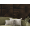 Mexen Linea 25 Akustik-Wandpaneel 60 x 60 cm (4 Stk.), Filz 9 mm, technisches Furnier, Mocca-Eiche - S110-60607-25-045