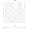 Mexen Linea 25 Akustik-Wandpaneel 60 x 60 cm (4 Stk.), Filz 9 mm, technisches Furnier, Mocca-Eiche - S110-60607-25-045