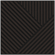 Mexen Linea 25 Akustisches Wandpaneel 60 x 60 cm (4 Stk.), Filz 9 mm, technisches Furnier, Schwarze Eiche - S110-60607-25-046