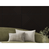 Mexen Linea 25 Akustisches Wandpaneel 60 x 60 cm (4 Stk.), Filz 9 mm, technisches Furnier, Schwarze Eiche - S110-60607-25-046