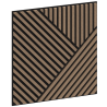 Mexen Linea 25 Akustik-Wandpaneel 60 x 60 cm (4 Stück), Filz 9 mm, technisches Furnier, Helles Nussbaumholz - S110-60607-25-047