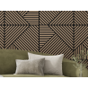 Mexen Linea 25 Akustik-Wandpaneel 60 x 60 cm (4 Stück), Filz 9 mm, technisches Furnier, Helles Nussbaumholz - S110-60607-25-047