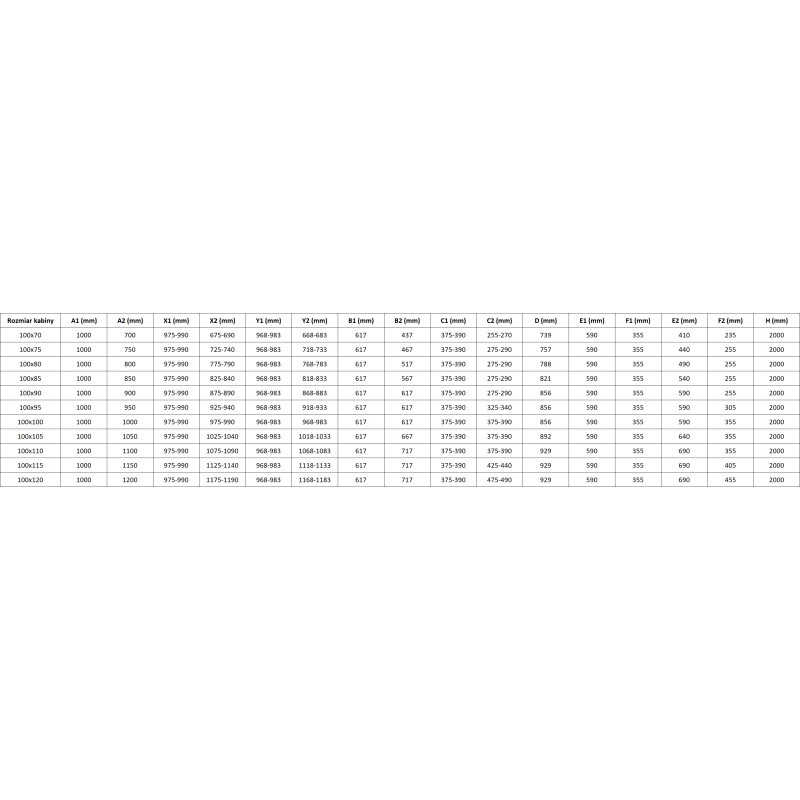 Mexen Mist-H Duo-Duschkabine, links öffnend, 100 x 90 cm, transparent, gebürsteter Nickel - 8A5-100L-090P-97-00