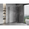Mexen Mist-H Duo-Duschkabine schwenkbar rechts 85 x 95 cm, transparent, gebürsteter Nickel - 8A5-085L-095P-97-00
