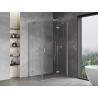 Mexen Mist-H Duo-Duschkabine rechts öffnend 95 x 115 cm, transparent, gebürsteter Nickel - 8A5-095L-115P-97-00