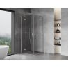 Mexen Mist-H Duo-Duschkabine Schwenktür 120 x 120 cm, transparent, gebürsteter Nickel - 8A5-120L-120P-97-00